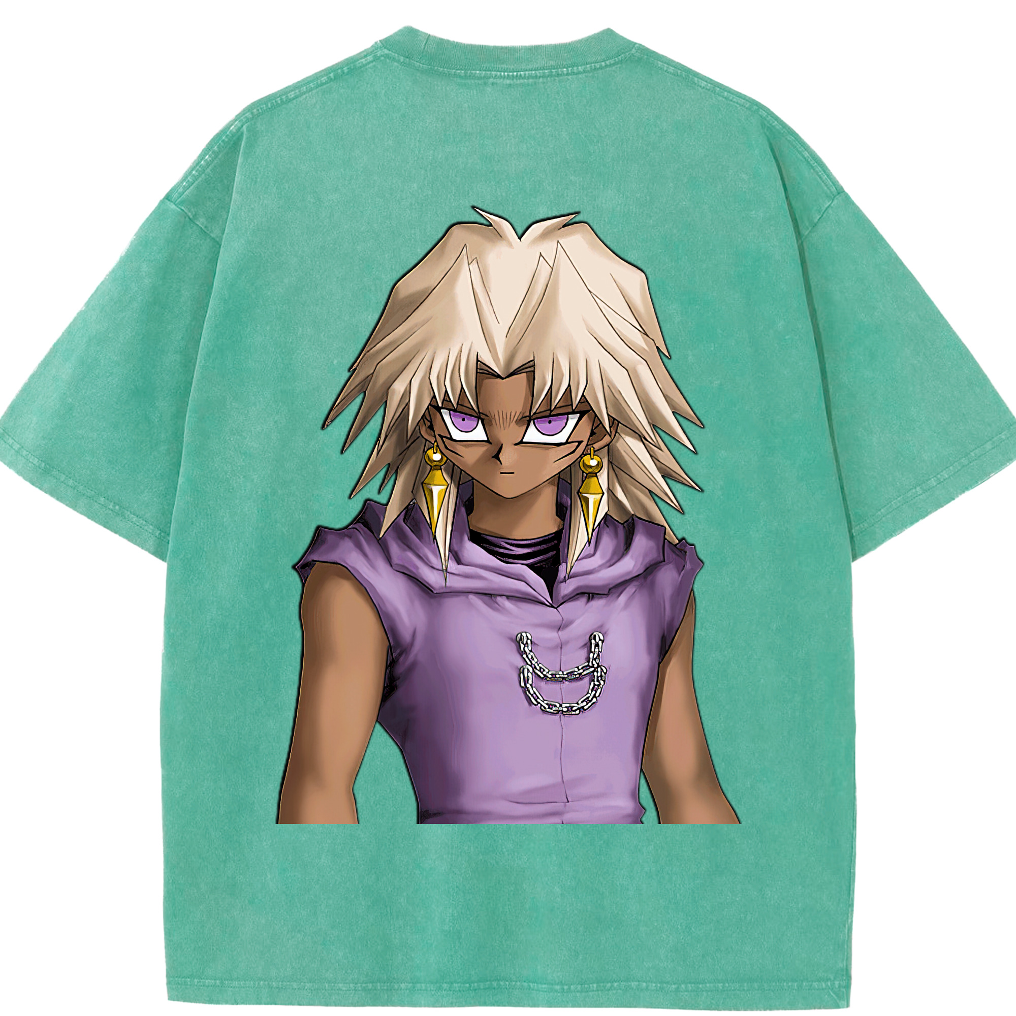 （画像用） 遊☆戯☆王 Yu-Gi-Oh! 綿100% ヴィンテージ風 半袖Tシャツ（背面プリント）